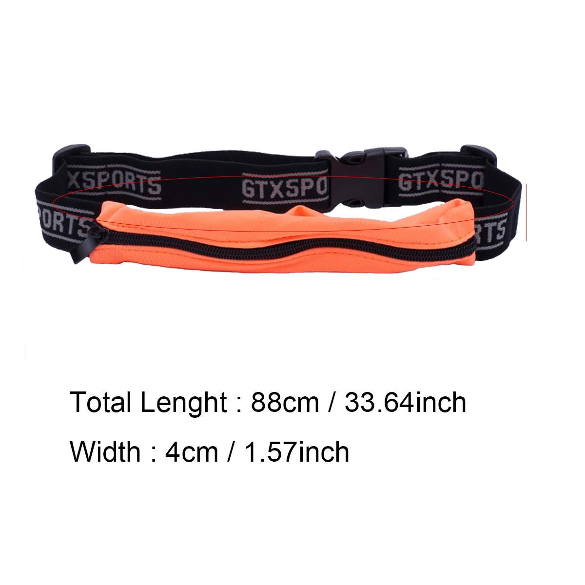 Qiundar sportowa saszetka na biodra 4 sztuki sportowa saszetka do biegania na telefon komórkowy dla mężczyzn do biegania podróży (czarna granatowa pomarańczowa kamuflażowa) - obrazek 7