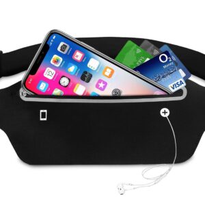 Bioasis sportowa saszetka pas sportowy kobiety/męski elastyczny przenośny i wodoodporny z otworem na słuchawki do biegania fitnessu jazdy na rowerze