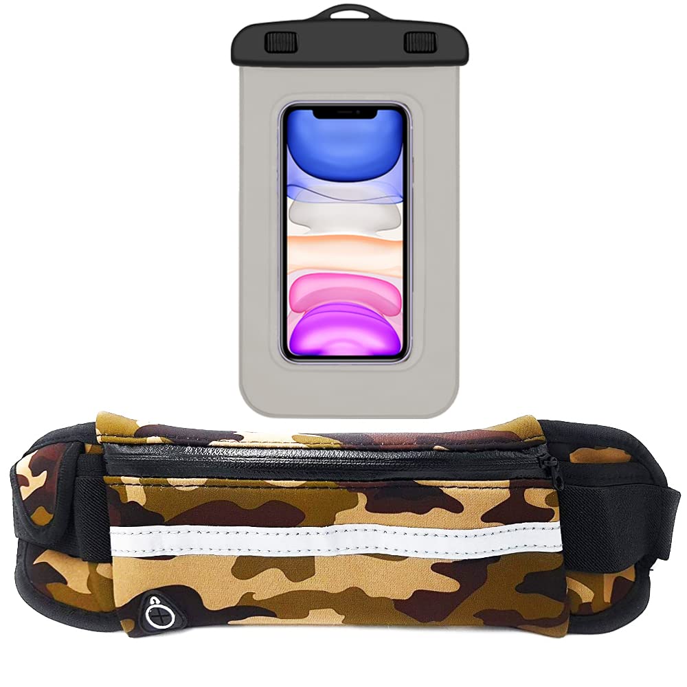 Pas do biegania Mężczyzna Kobieta i Pokrowiec Wodoodporny do smartfonów do 7.3" Kompatybilny z iPhone 14 14 Pro 14 Pro MAX 14 Plus 13 13 Mini Samsung S22 S22+ S22 Ultra Cam Neg Wodoodporny