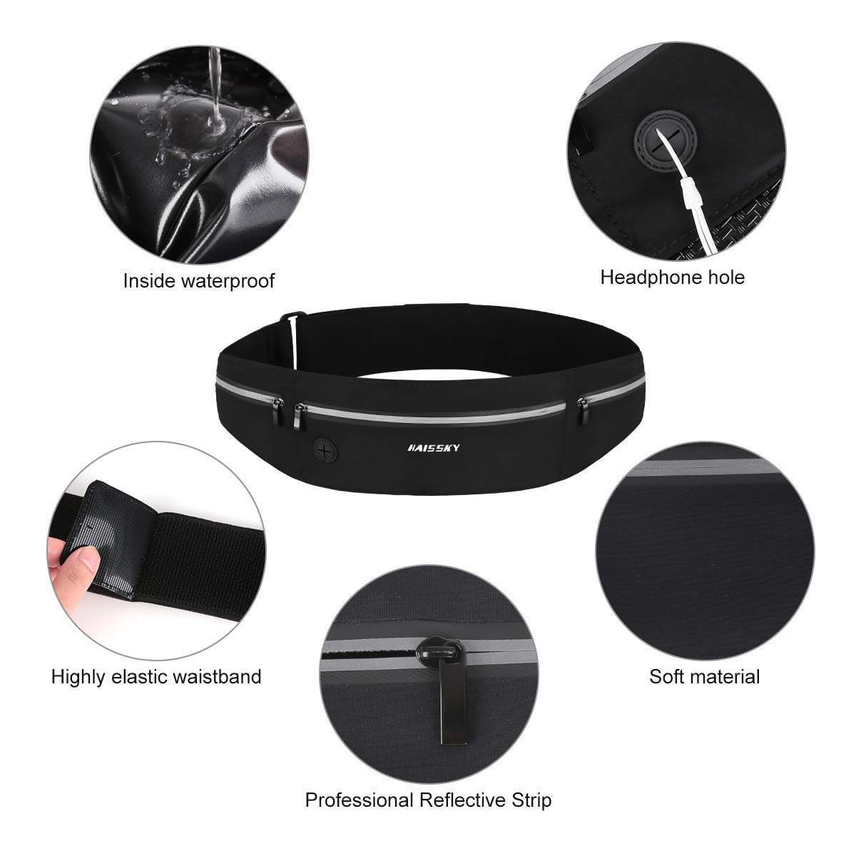 Pasek do biegania na telefon komórkowy, saszetki biodrowe, pasek sport - obrazek 5