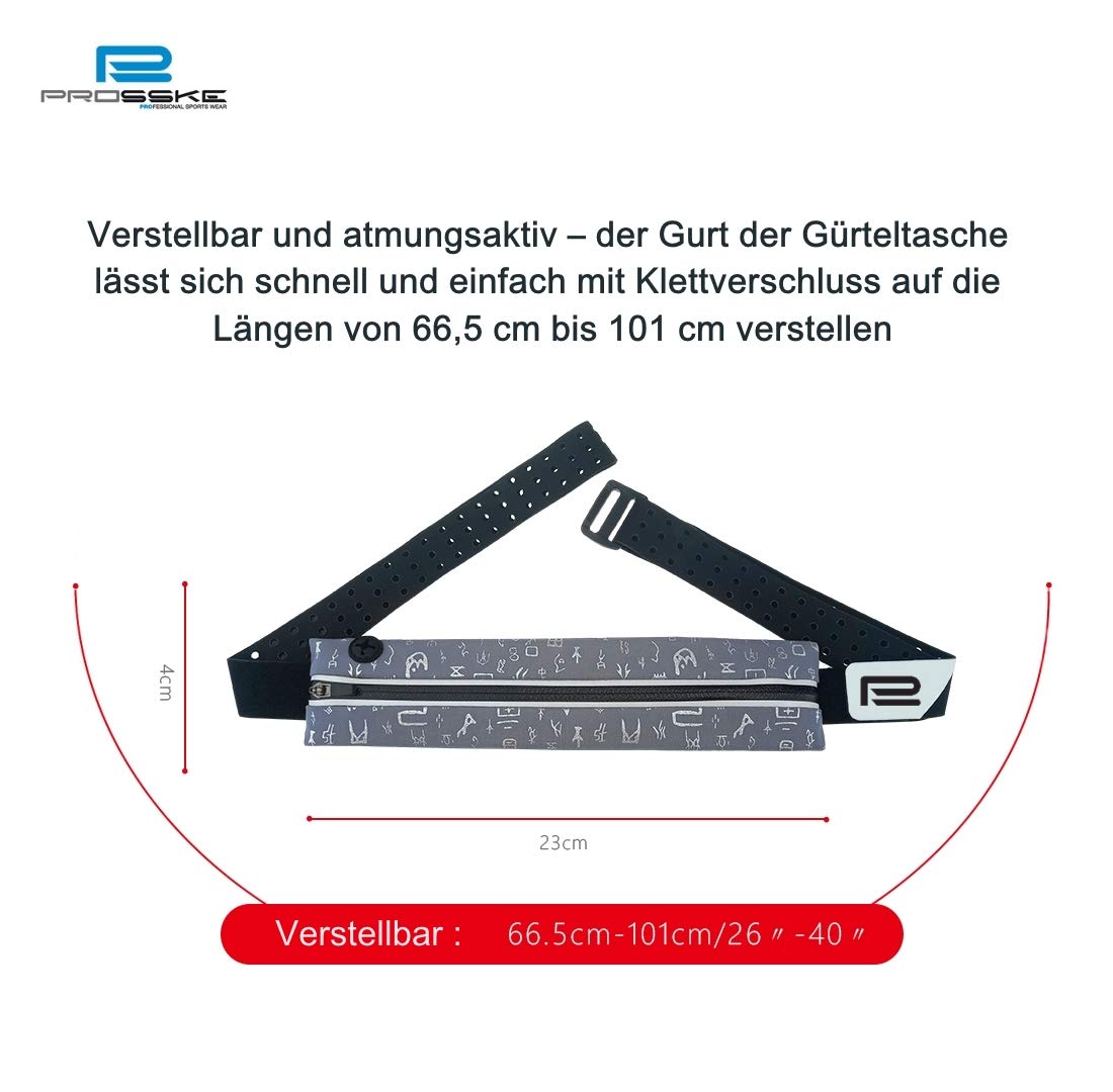 Prosske Nowoczesny pasek do biegania GT1 torba na pasek torba na talię smartfon klucze bieganie fitness podróż fioletowa - obrazek 4