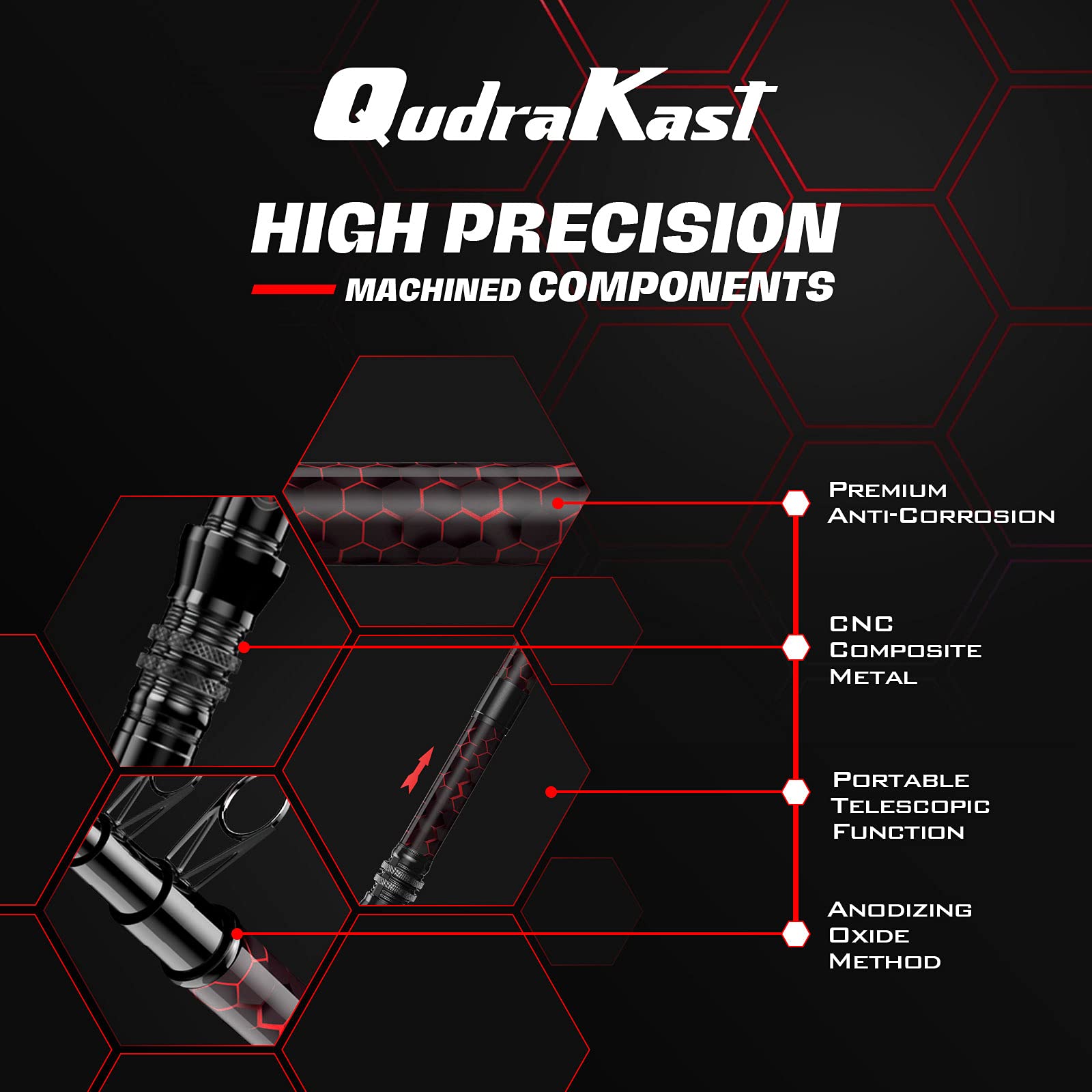 Zestaw wędki i kołowrotka, unikalny design X-Warping, teleskopowa wędk - obrazek 7