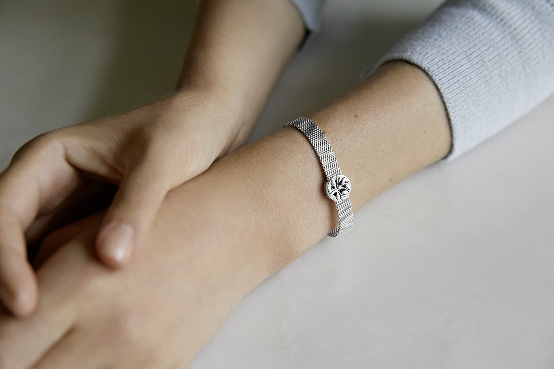 Bransoletka Pandora z odblaskową siateczką - Srebro szterlingowe - obrazek 3