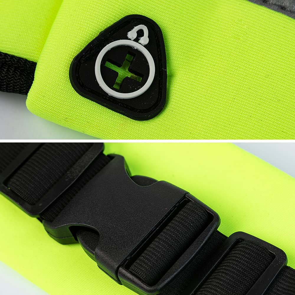 Torba sportowaTorba do biegania Lekka i wodoodporna torba z uchwytem na butelkędo treningu na siłownię Jogging (fluorescent green) Fluorescencyjny zielony 36*9.7*0.5cm - obrazek 3