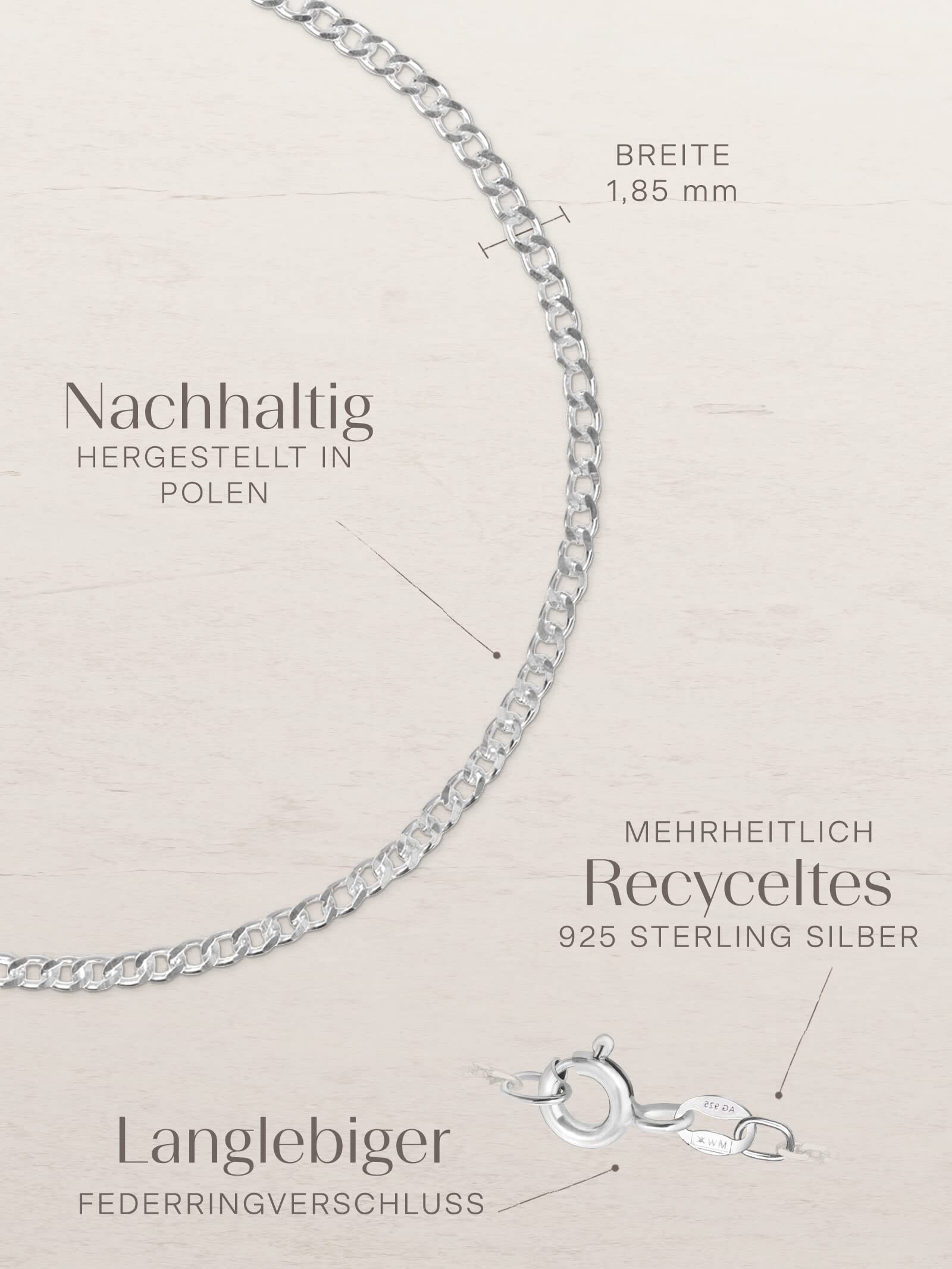 Elegancka bransoletka damska srebro 925 - 15-22cm, 185mm szerokości, bez zawieszki, z etui - obrazek 3