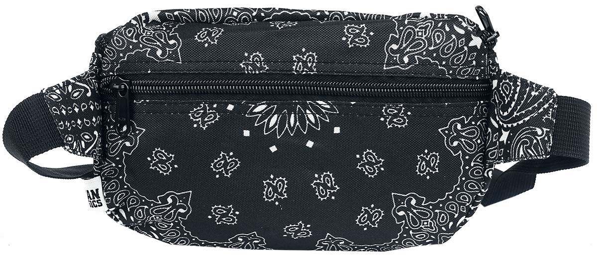 Urban Classics Bandana Print Hip Bag Unisex torba na pasek czarna/biał - obrazek 3