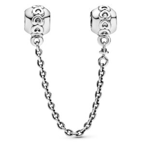 PANDORA Moments Gereihte Herzen Komfortkette Sterling Silber 791088-05
