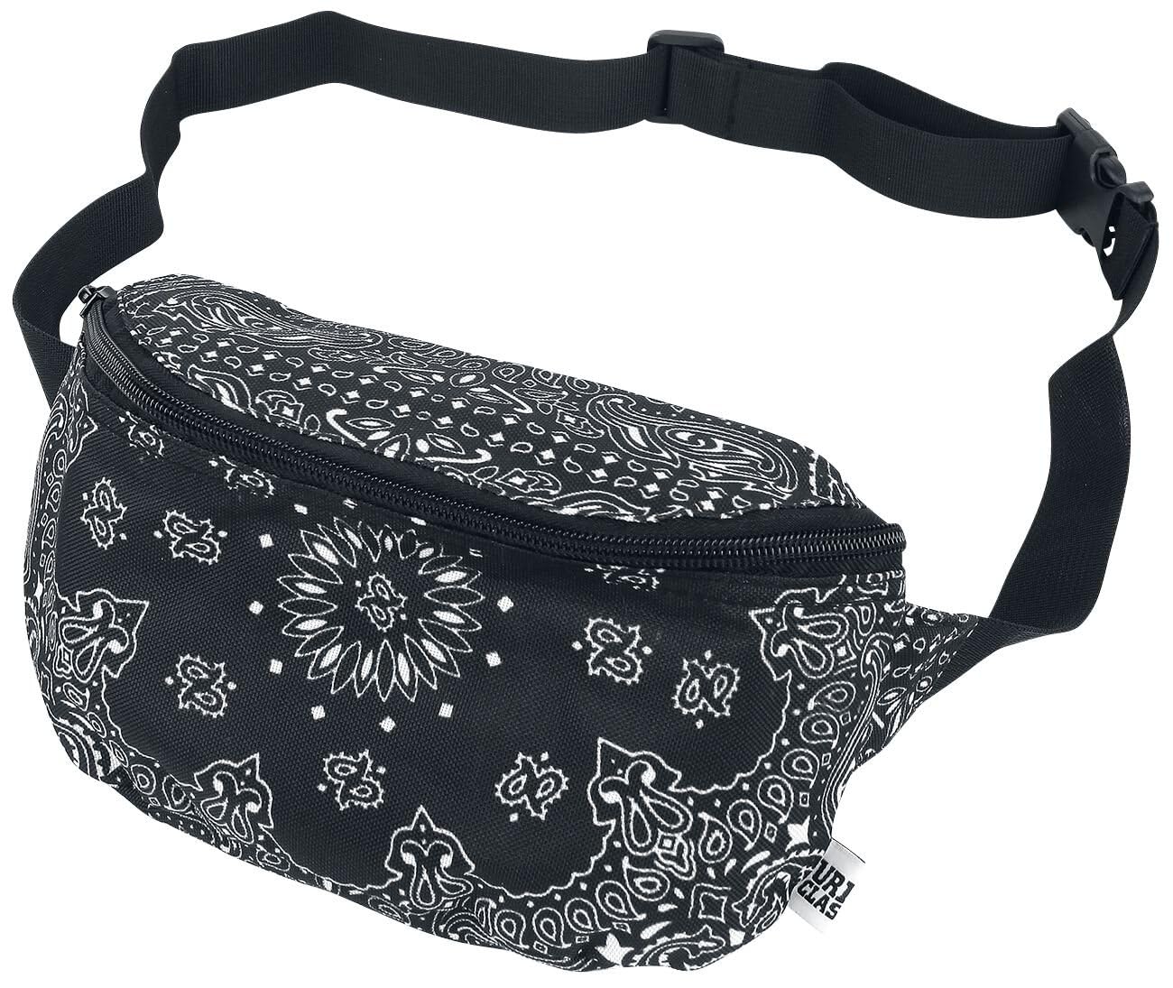 Urban Classics Bandana Print Hip Bag Unisex torba na pasek czarna/biał