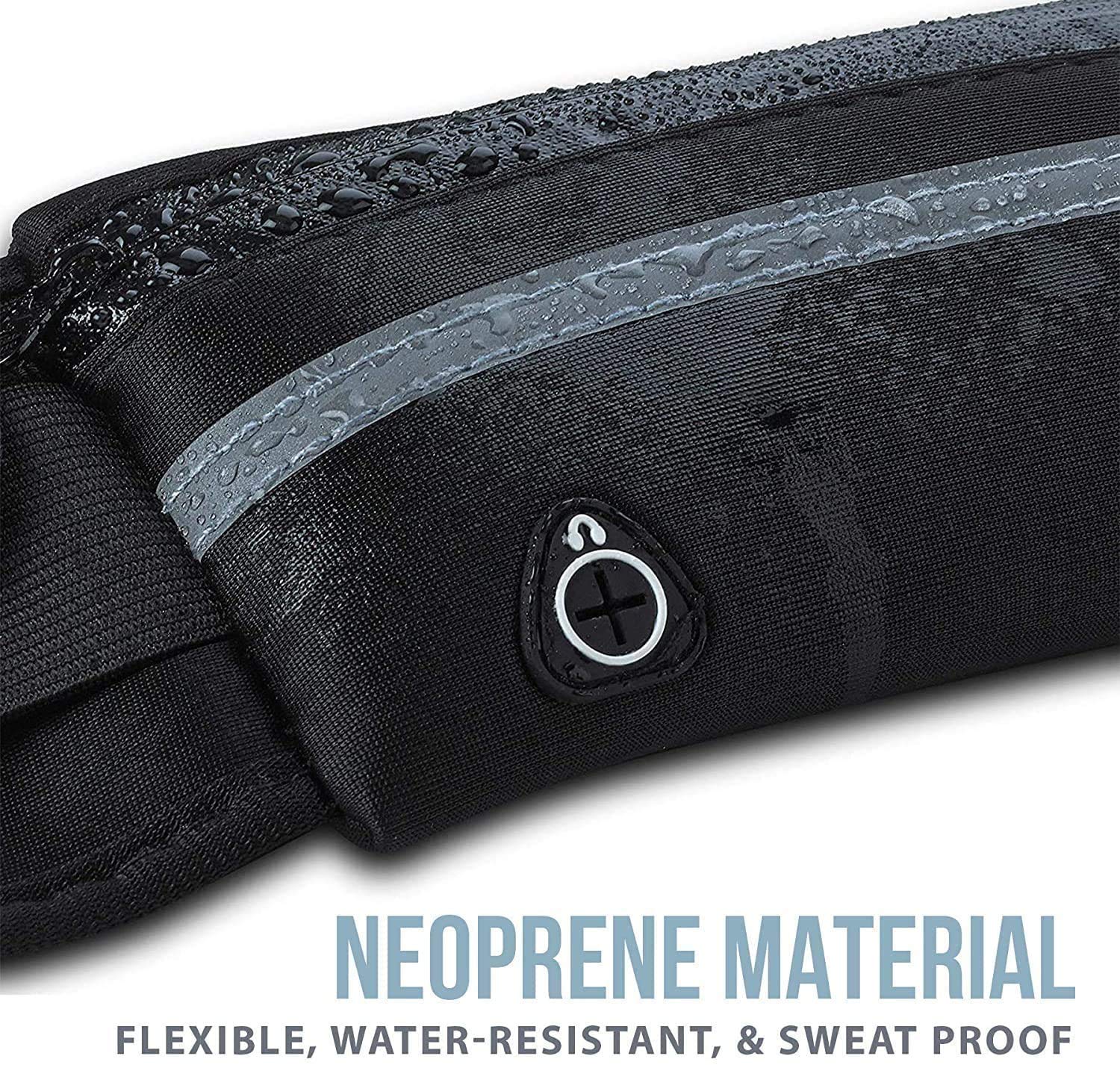 Pasy do biegania dla kobiet i mężczyzn - 2 opakowania + 2 ręczniki sportowe z mikrofibry chłodzące - regulowany pas na butelkę z wodą lekki uchwyt na telefon pas na pieniądze do biegania treningów jazdy na rowerze ... - obrazek 3