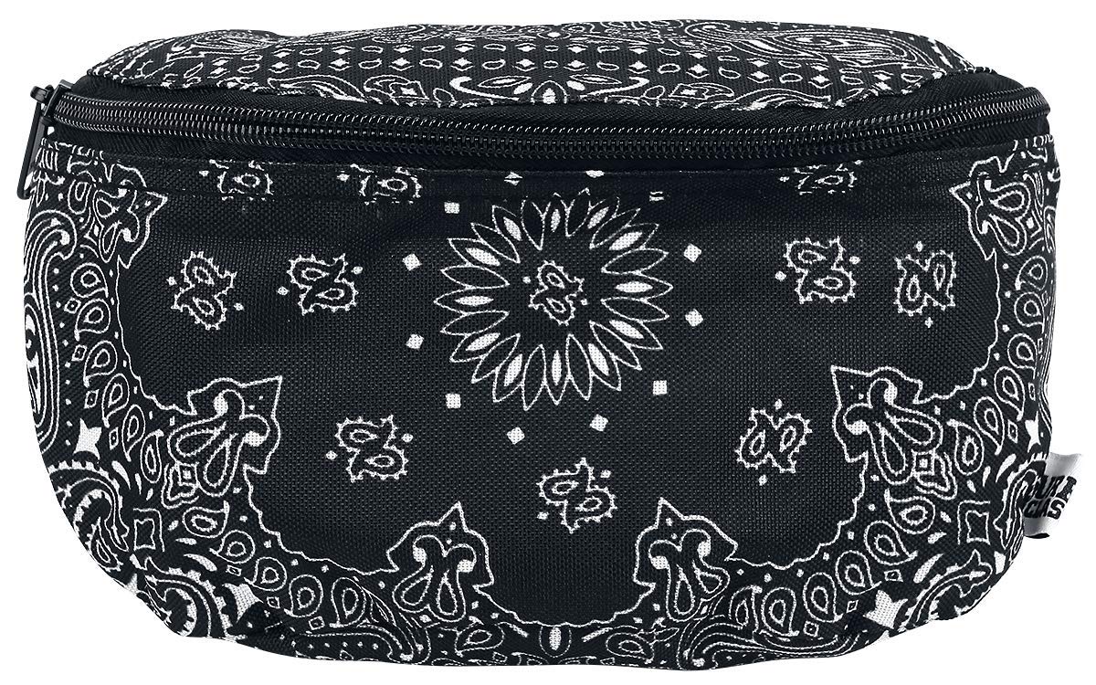 Urban Classics Bandana Print Hip Bag Unisex torba na pasek czarna/biał - obrazek 4