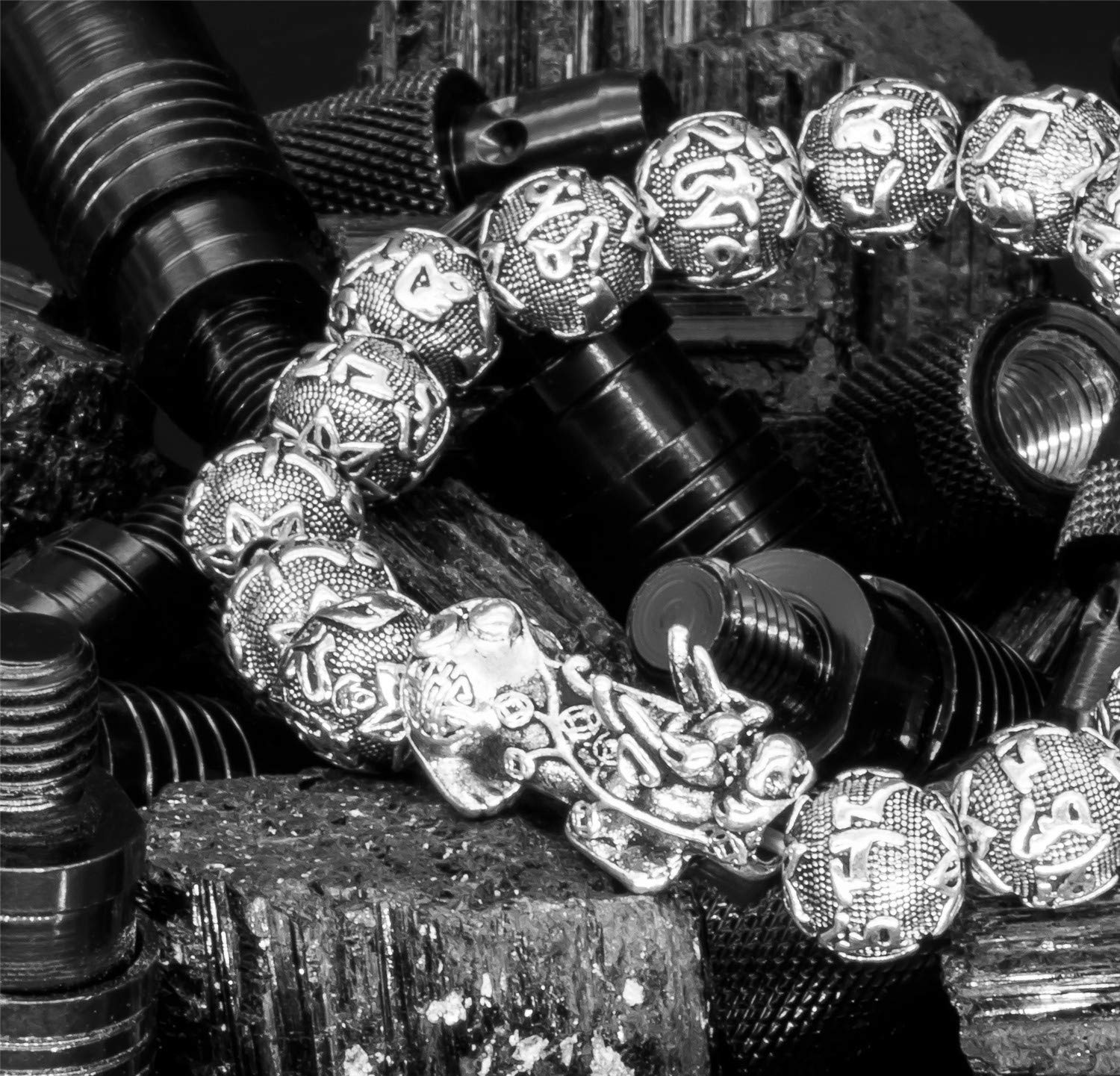 Bransoletka Feng Shui Pi Xiu z koralików - przyciąga bogactwo i powodzenie - obrazek 4