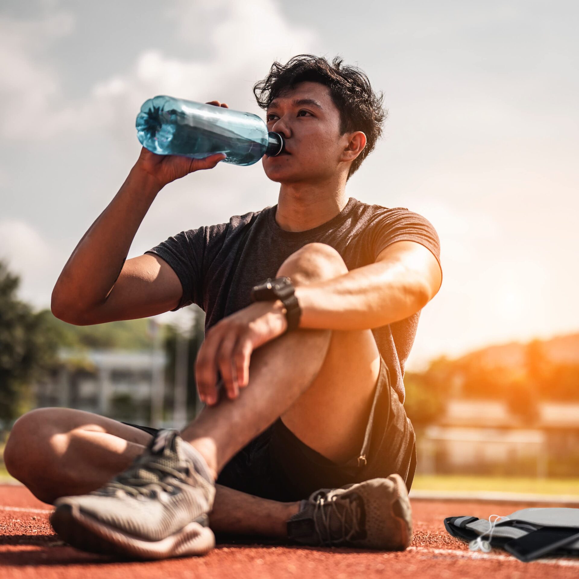 Relaxdays Torba do biegania, wodoszczelna, odblaskowa, 2 kieszenie, ot - obrazek 6