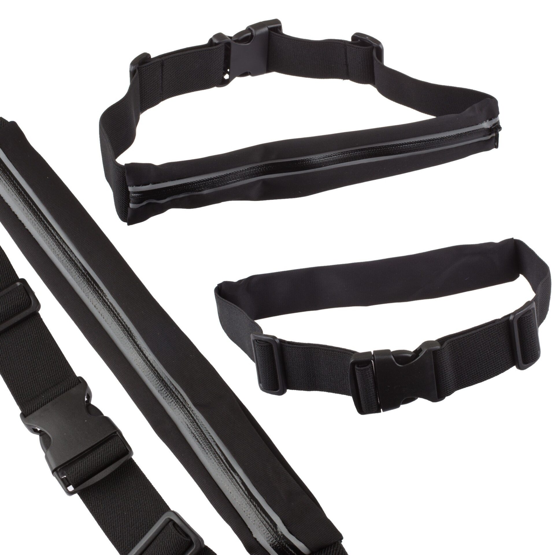 Moozy Pasek do Biegania na Telefon i Akcesoria – Wodoodporna Torebka na Biodra z Odblaskowym Zamkiem Pasek do Fitnessu Neoprenowa Nerka Pas do Biegania Jazdy na Rowerze Saszetka do Podróży - obrazek 4