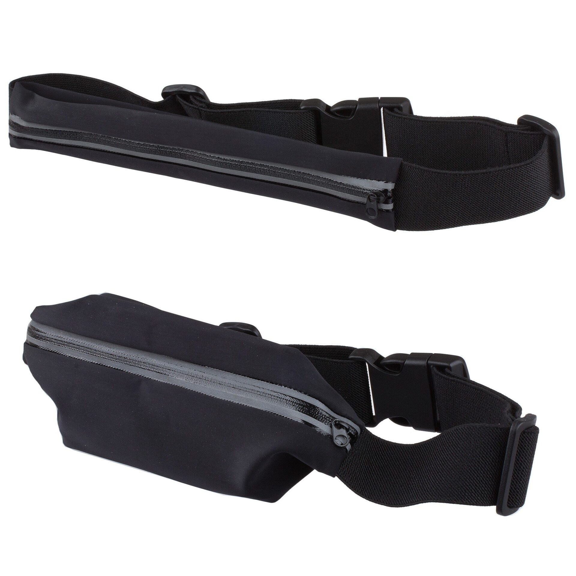 Moozy Pasek do Biegania na Telefon i Akcesoria – Wodoodporna Torebka na Biodra z Odblaskowym Zamkiem Pasek do Fitnessu Neoprenowa Nerka Pas do Biegania Jazdy na Rowerze Saszetka do Podróży - obrazek 3