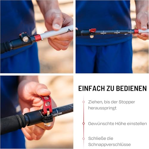 Atacama Kijki trekkingowe, teleskopowe, do nordic walking z uchwytem k - obrazek 5