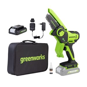 Greenworks Mini piła łańcuchowa 24 V 4 cale (10 cm) akumulatorowa piła