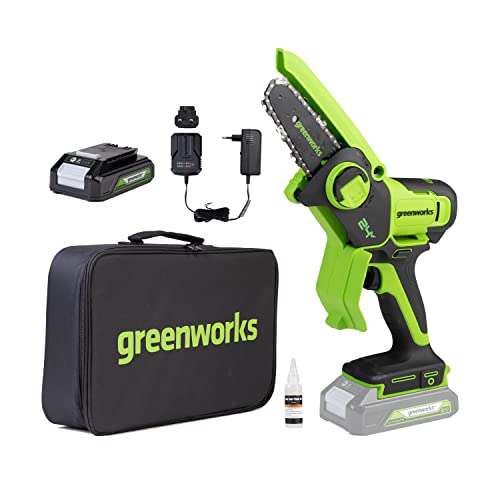 Greenworks Mini piła łańcuchowa 24 V 4 cale (10 cm) akumulatorowa piła