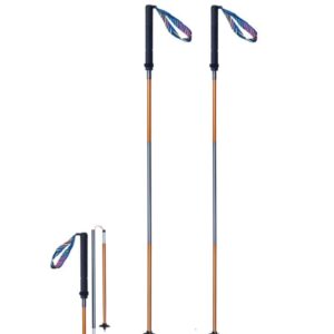 Kijki trekkingowe AONIJIE 120 cm - składane, lekkie, aluminiowe, regulowane, ultralekkie, do chodzenia i biegania - para (120 cm)