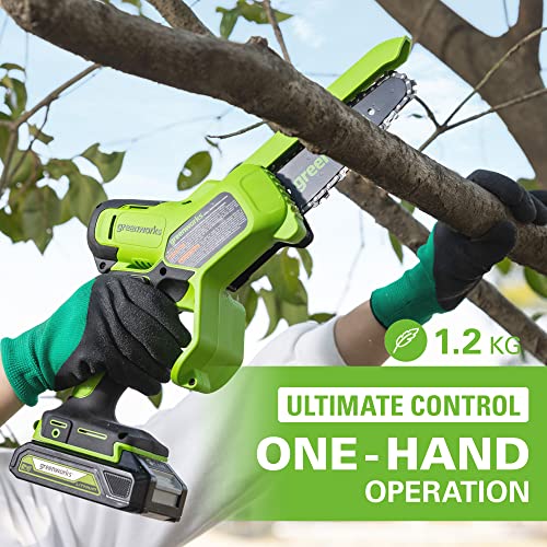 Greenworks Mini piła łańcuchowa 24 V 4 cale (10 cm) akumulatorowa piła - obrazek 2