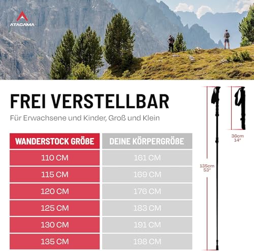 Atacama Kijki trekkingowe, teleskopowe, do nordic walking z uchwytem k - obrazek 10