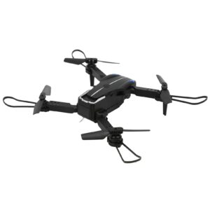 Składany Dron RC Trójstronny z Kamerą 4K HD - Luqeeg - Czarny - Quadkopter 2,4 GHz - Inteligentne Funkcje - Drony