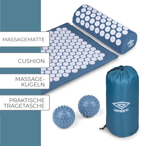 Umbro Mata do akupresury z poduszką, łagodząca ból pleców, mata do aku - obrazek 3