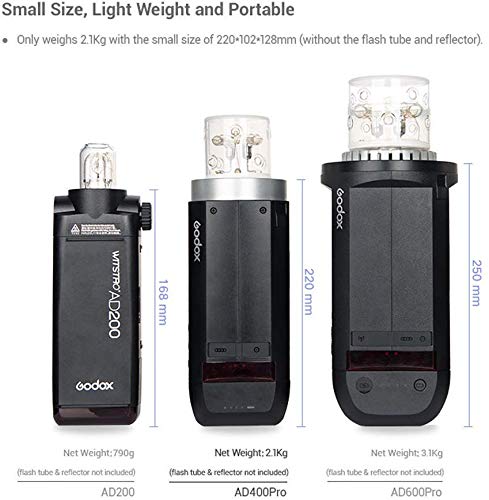 Godox AD400Pro 400Ws TTL Zewnętrzna lampa błyskowa All-in-One GN72 1/8000 HSS - Najlepszy zewnętrzny blitz dla Canon/Nikon/Sony/Olympus/Panasonic - obrazek 3