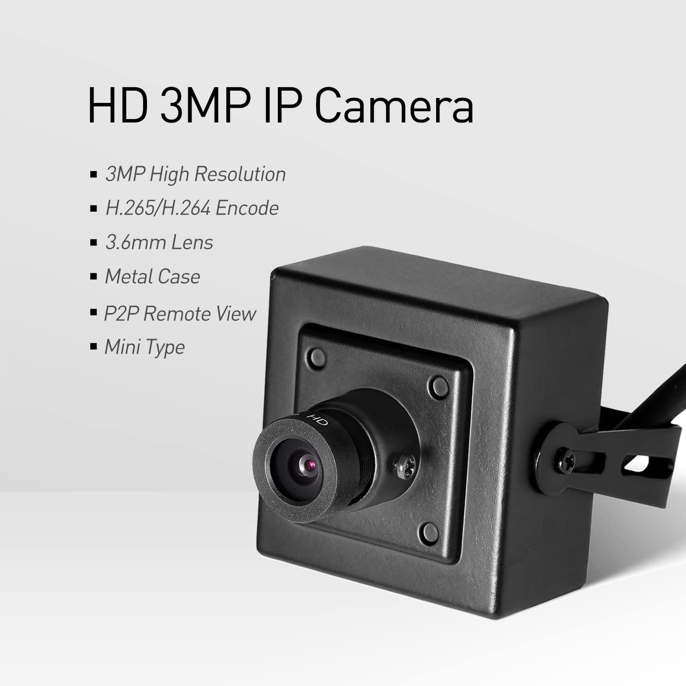 Revotech Mini Security IP Kamera HD 3 MP 75 stopni P2P H.265 CCTV - Kompakt, Metallgehäuse, Bewegungserkennung - obrazek 9