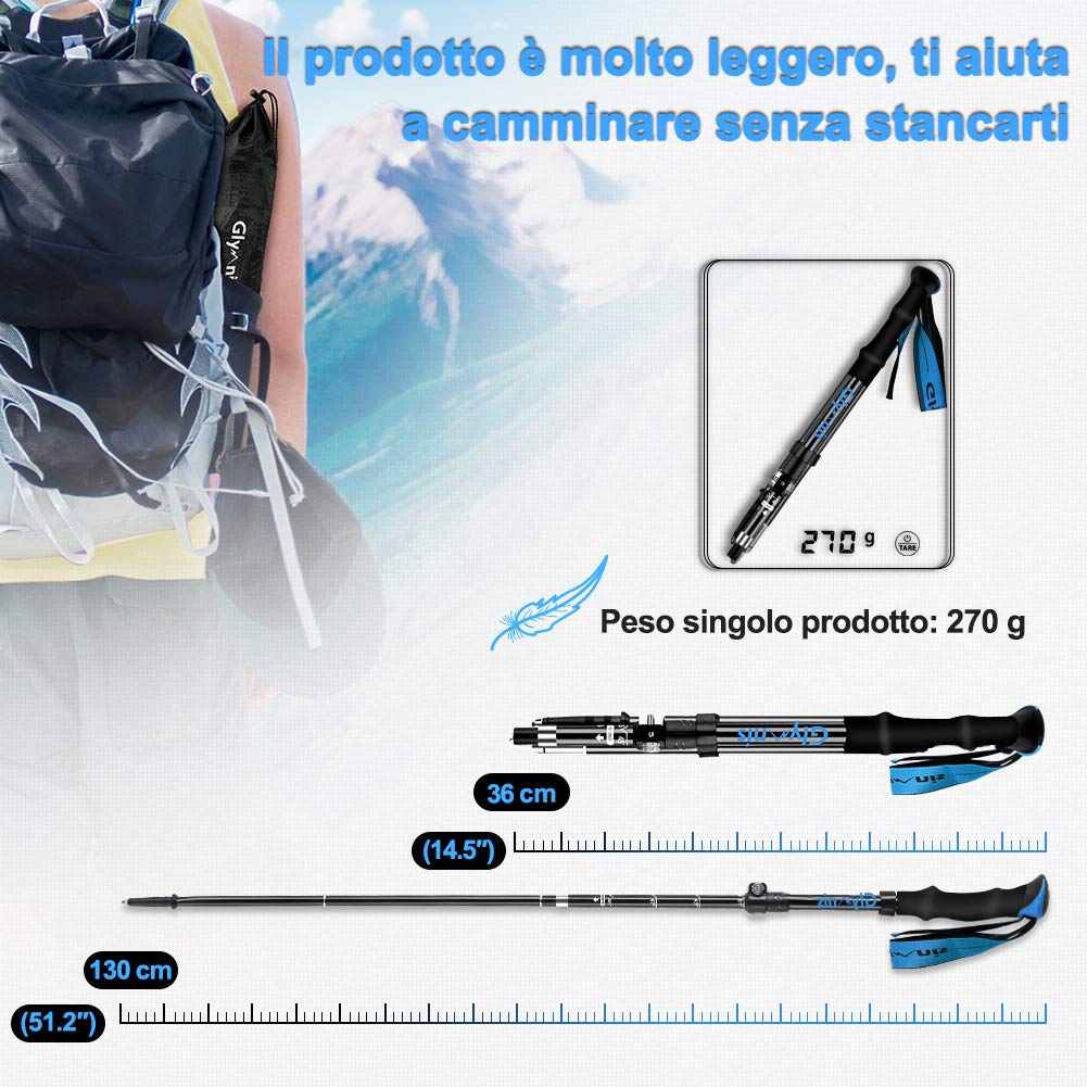 Glymnis Kijki trekkingowe kijki trekkingowe 7075 aluminiowe kijki trek - obrazek 7