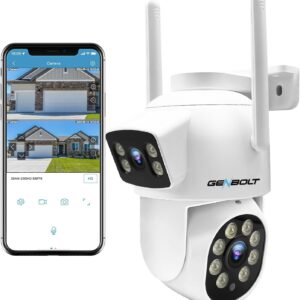 GENBOLT PTZ Kamera Zewnętrzna WiFi 2.4&5GHz, CCTV Monitoringu PoE Kame