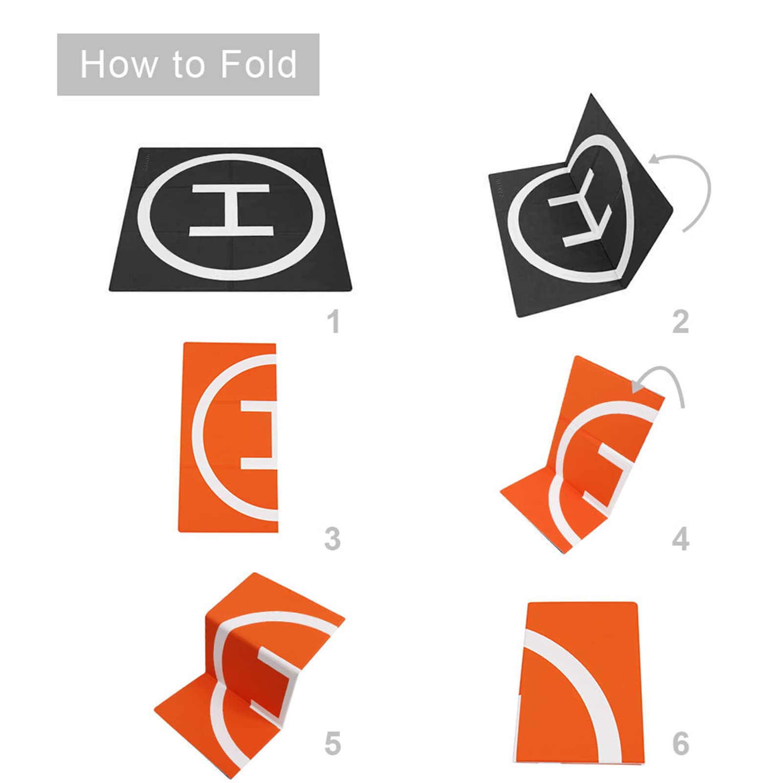 SYMIK LP500 Podłoga Lądowania Dronów 50 cm (20 cali) Dwustronna Wodood - obrazek 3