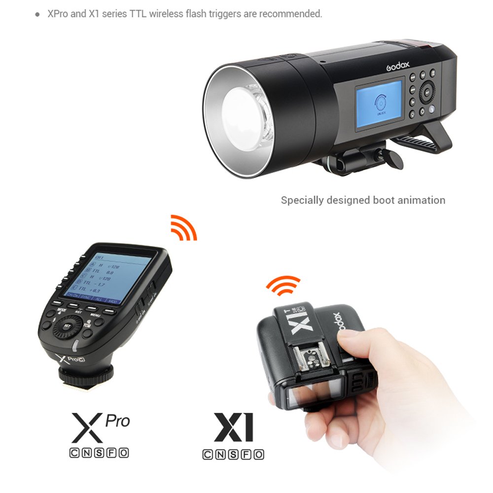 Godox AD400Pro 400Ws TTL Zewnętrzna lampa błyskowa All-in-One GN72 1/8000 HSS - Najlepszy zewnętrzny blitz dla Canon/Nikon/Sony/Olympus/Panasonic - obrazek 6