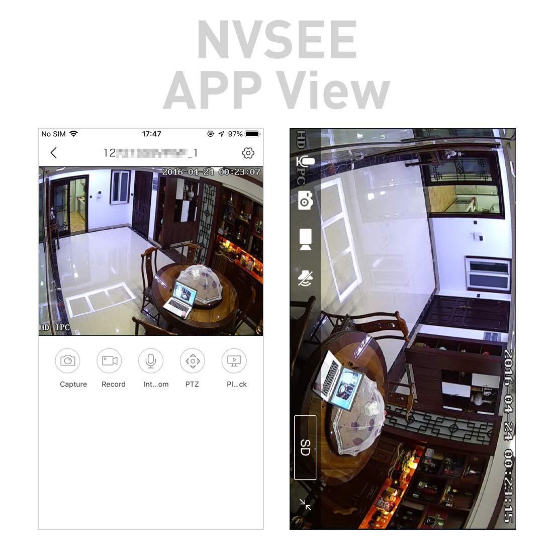 Revotech Mini Security IP Kamera HD 3 MP 75 stopni P2P H.265 CCTV - Kompakt, Metallgehäuse, Bewegungserkennung - obrazek 3