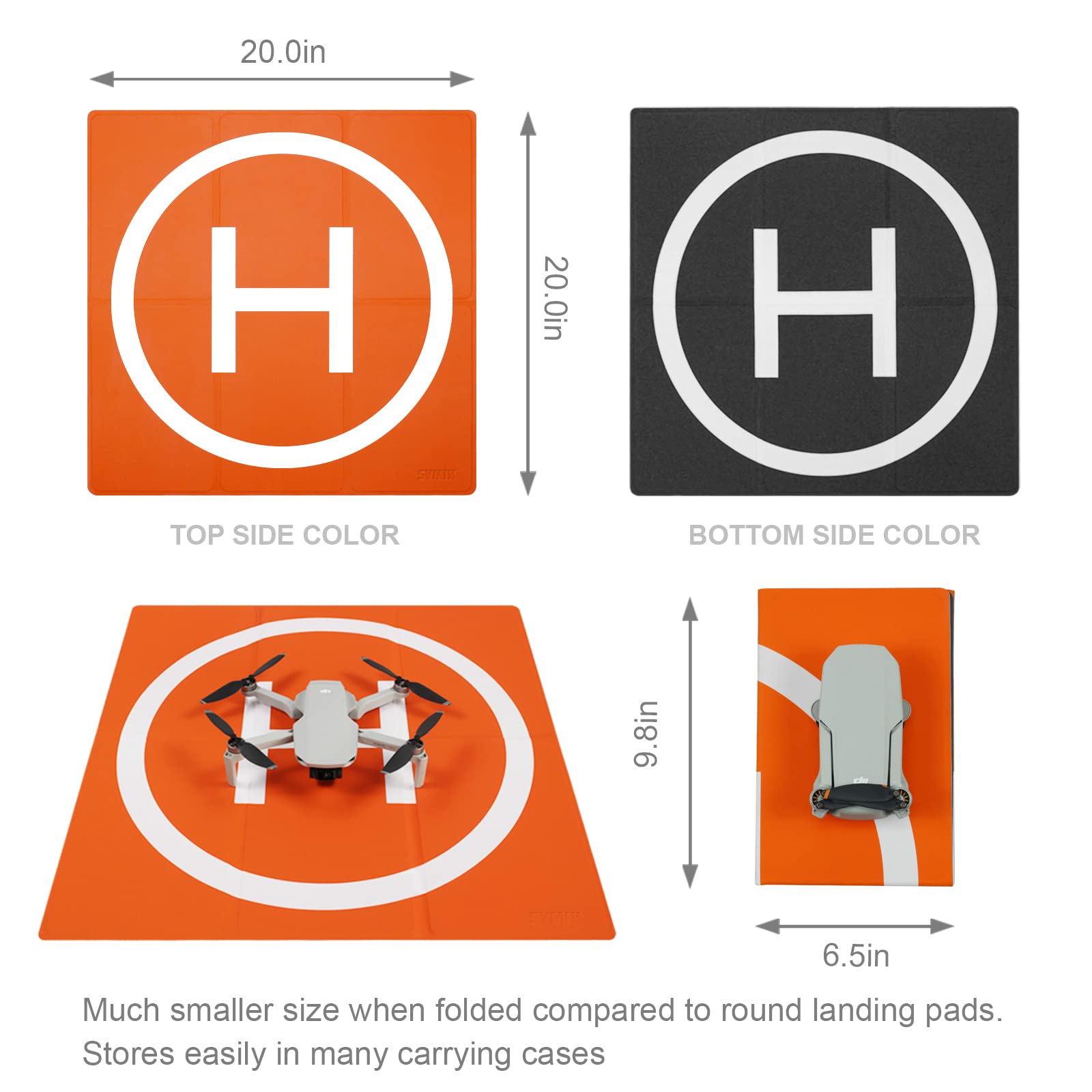SYMIK LP500 Podłoga Lądowania Dronów 50 cm (20 cali) Dwustronna Wodood - obrazek 5
