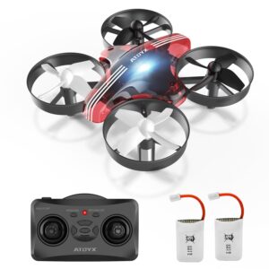 Mini Dron per Bambini RC Giocattolo Quadcopter Regalo Principianti AT-66 Rosso ABS Alta Qualità - ATOYX