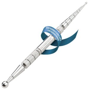 Remos Sztyft do Akupresury i Meridianów Stal Szlachetna 13 cm - Profesjonalna Pielęgnacja Blizn - Stal Nierdzewna/Mosiądz - Kulki 25/6 mm - Akcesorium do Masażu - Akupresura