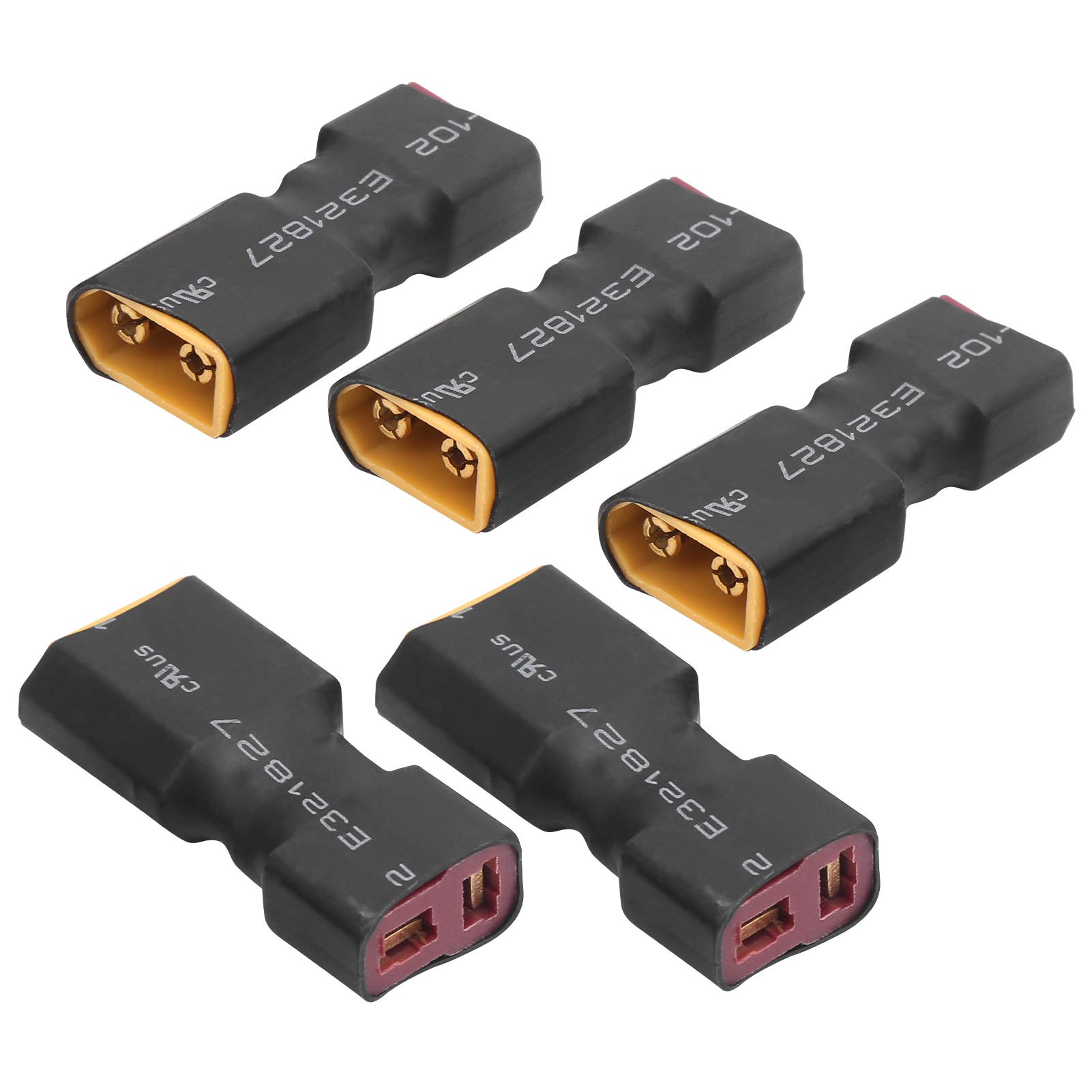 Złącze baterii RC XT60 T Adapter 5 szt. | Dilwe | Tworzywo sztuczne metal | Mocne połączenie | RC Samoloty | Drony