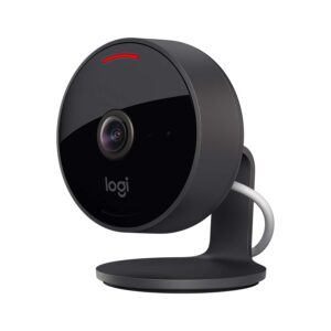 Logitech Circle View Kamera Monitorująca Czarny Do 4.5 m - Wideo Full HD, Nachtsicht, 180° Sichtfeld, Apple HomeKit - Schwarz