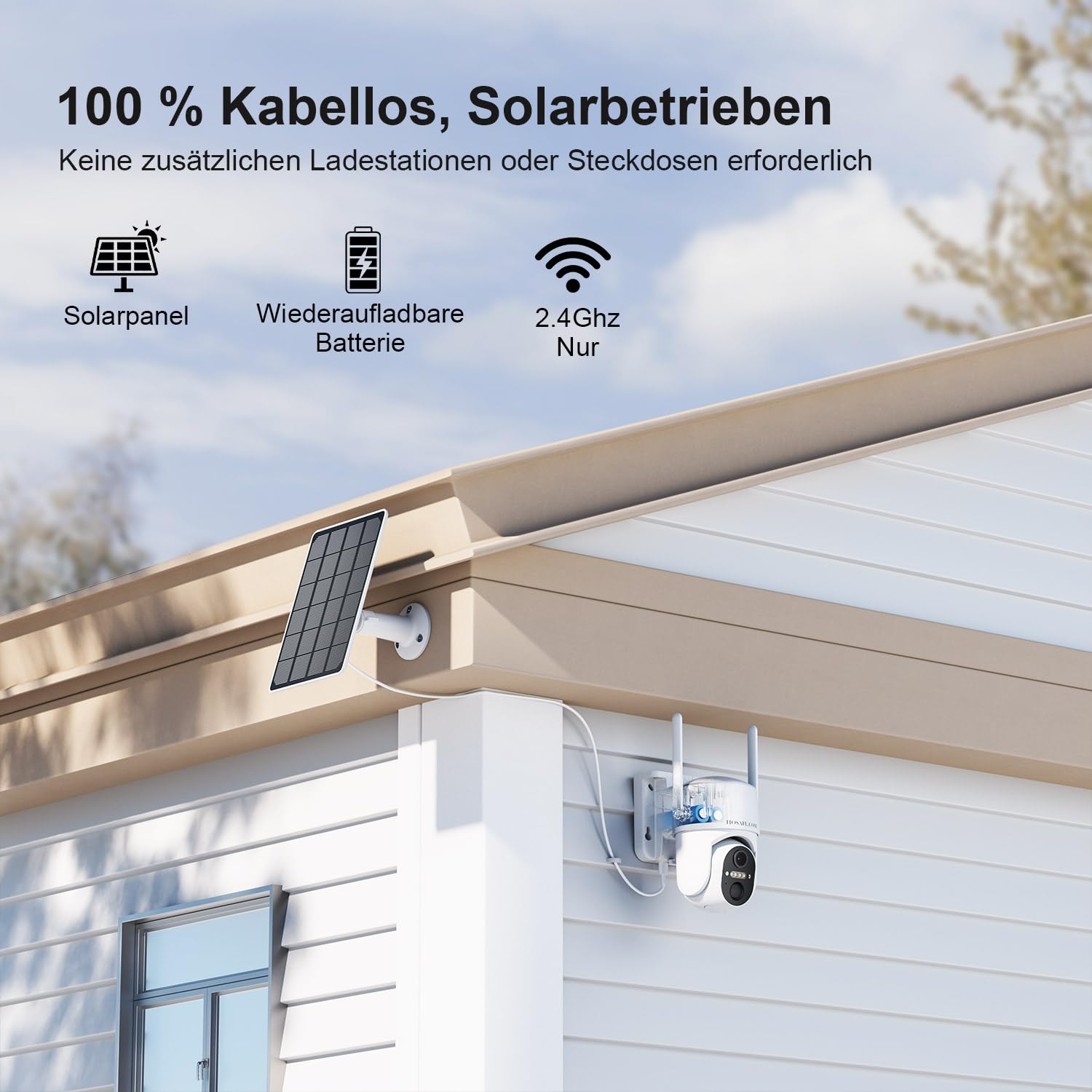 Kamery do domowego bezpieczeństwa na zewnątrz, bezprzewodowa kamera ze - obrazek 8