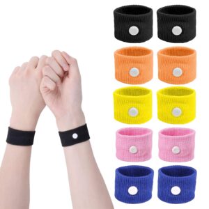 5 par Bransoletka akupresury przeciw nudnościom podróżna opaska przeciwmdłościowa bransoletki przeciw chorobie lokomocyjnej opaski na chorobę - FIBOUND Akupresura - Materiał poliestrowy, bez skutków ubocznych