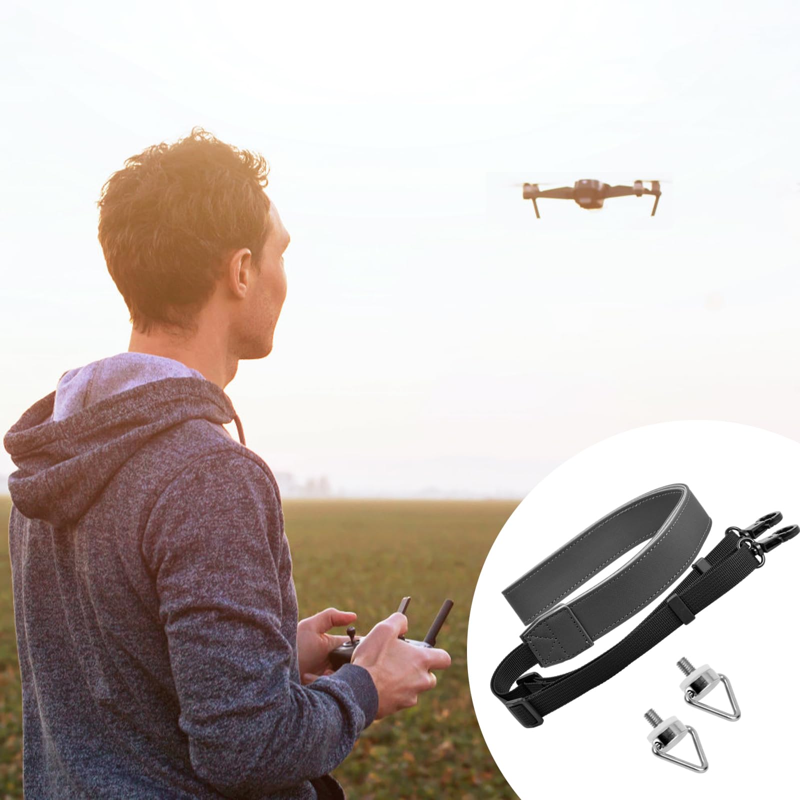 Pasek do DJI RC, skórzana smycz do kontrolera DJI Mini 3 Pro, akcesori - obrazek 3