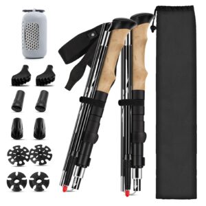 Kijki trekkingowe Spardar składane z korkiem i akcesoriami do wspinaczki