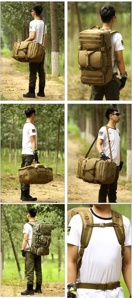 Yuhan Plecak taktyczny 60 l, system mocowania Molle, do wędrówek, trek - obrazek 2