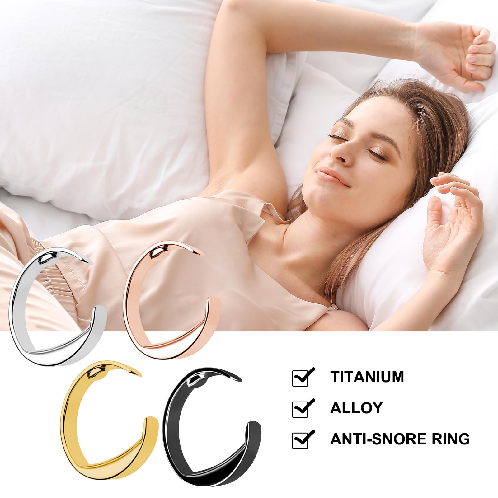 Pierścień przeciw chrapaniu na palec dla mężczyzn i kobiet (L) - Skuteczna akupresura do walki z chrapaniem - obrazek 5