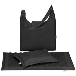 Navaris Zestaw do masażu 2 w 1 - mata do akupresury i poduszka z torbą - relaksujący zestaw do akupresury dla stresu i bólu - przyjazny dla środowiska - Akupresura