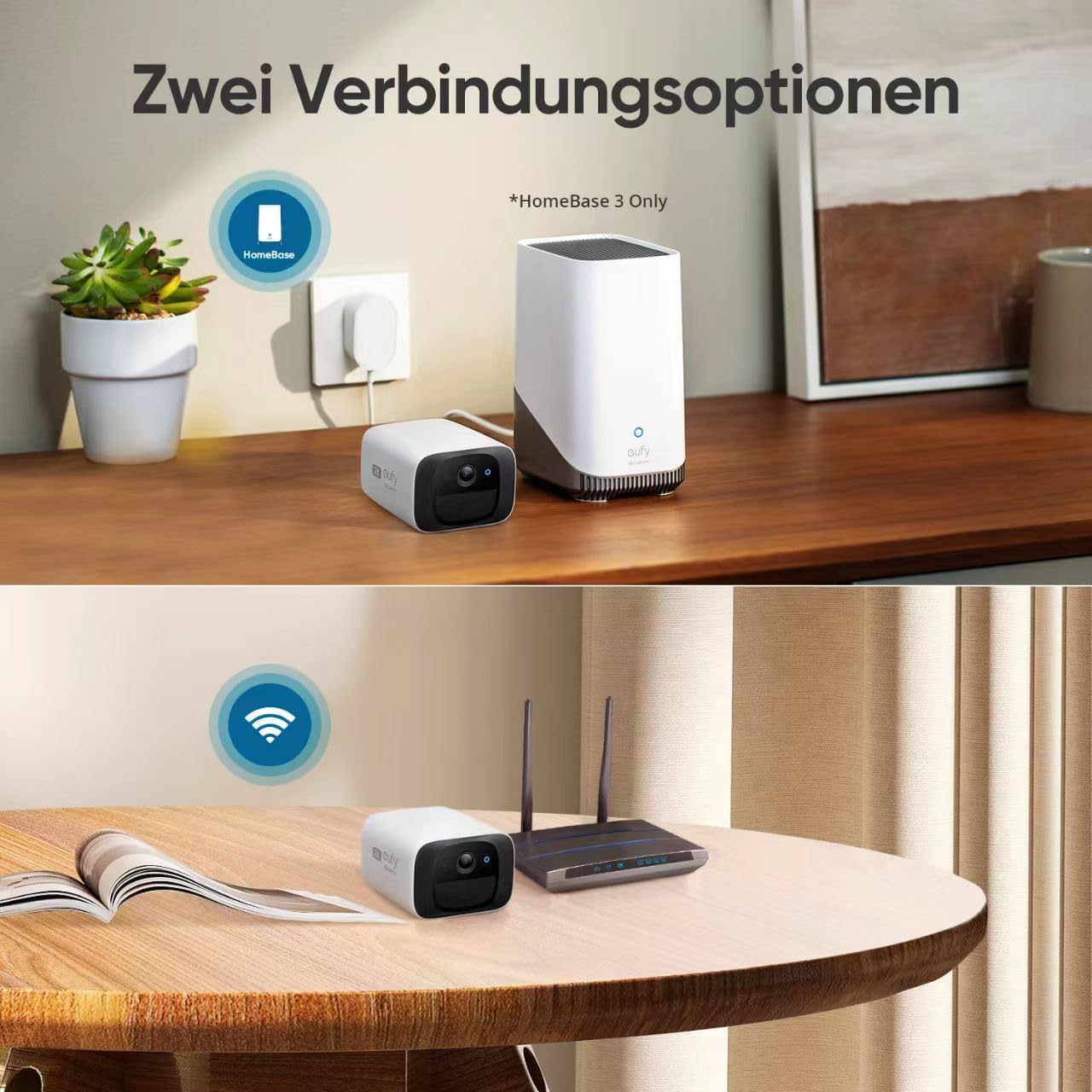 eufy Security SoloCam C210 - Zewnętrzna kamera monitorująca 2K bez kosztów miesięcznych - Bezprzewodowa 2.4 GHz WLAN - Kompatybilna z HomeBase 3 - Bezpłatne użytkowanie (4-cam) - obrazek 2