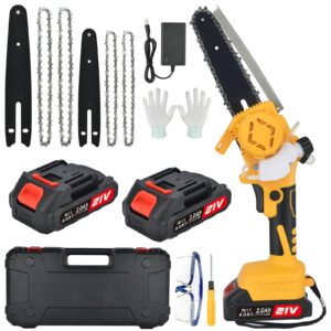 Mini piła łańcuchowa bezprzewodowa 20 cm i 15 cm z akumulatorami 2 × 20 Ah