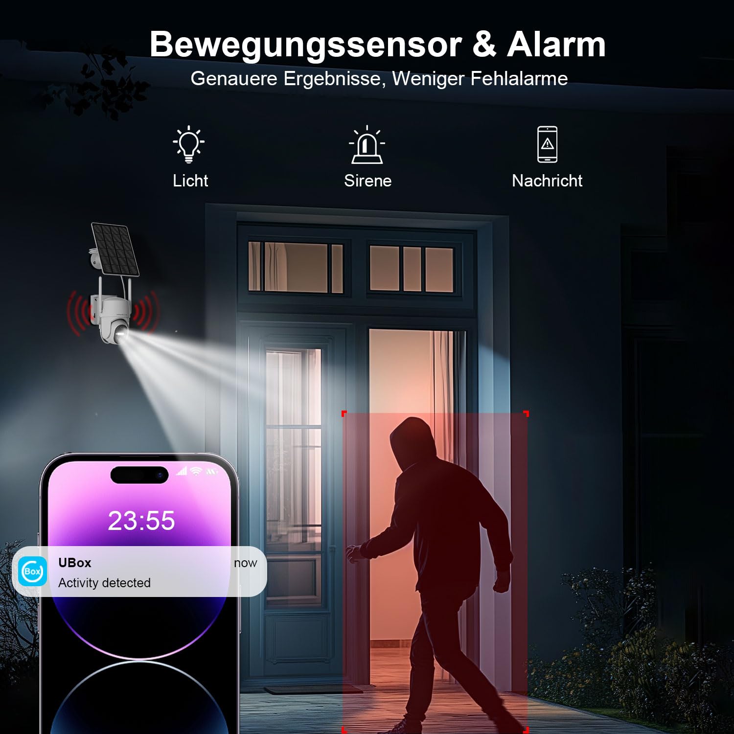 Kamery do domowego bezpieczeństwa na zewnątrz, bezprzewodowa kamera ze - obrazek 6