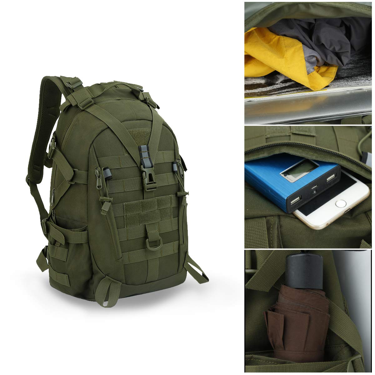 Plecak taktyczny LOCAL LION 30L - męski, wodoszczelny, do wędrówek sportów na świeżym powietrzu i podróży na kemping - obrazek 3