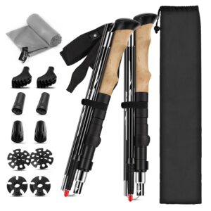 Kijki trekkingowe Spardar - ultralekkie, składane, z aluminium, zestaw turystyczny